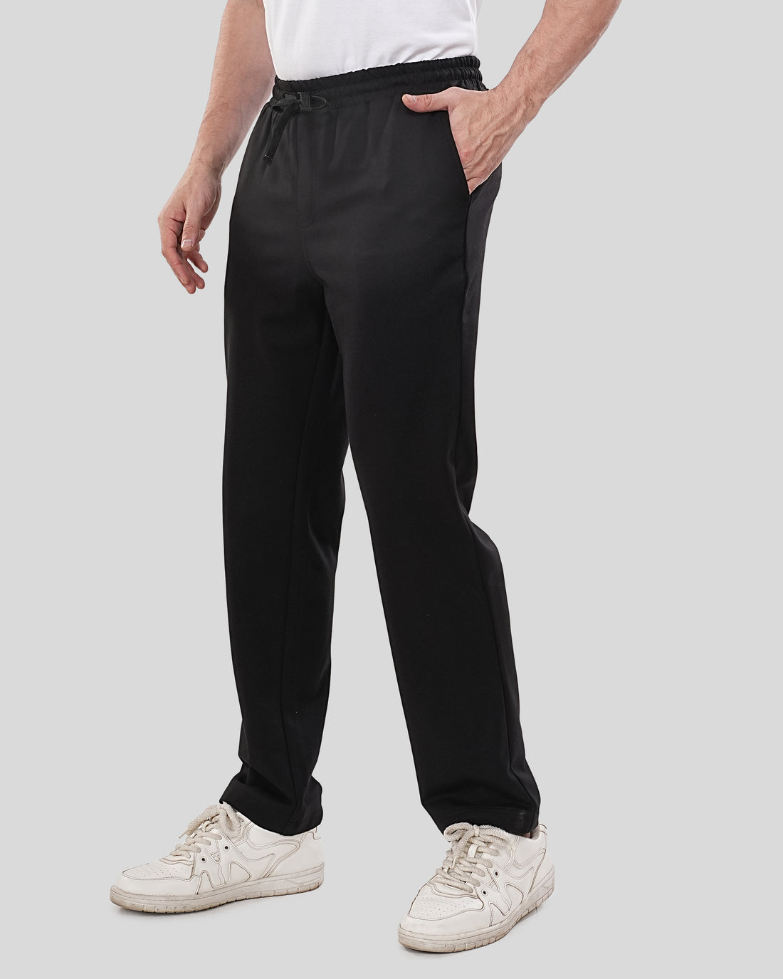 Men Navy Blue Solid Regular Fit Jogger