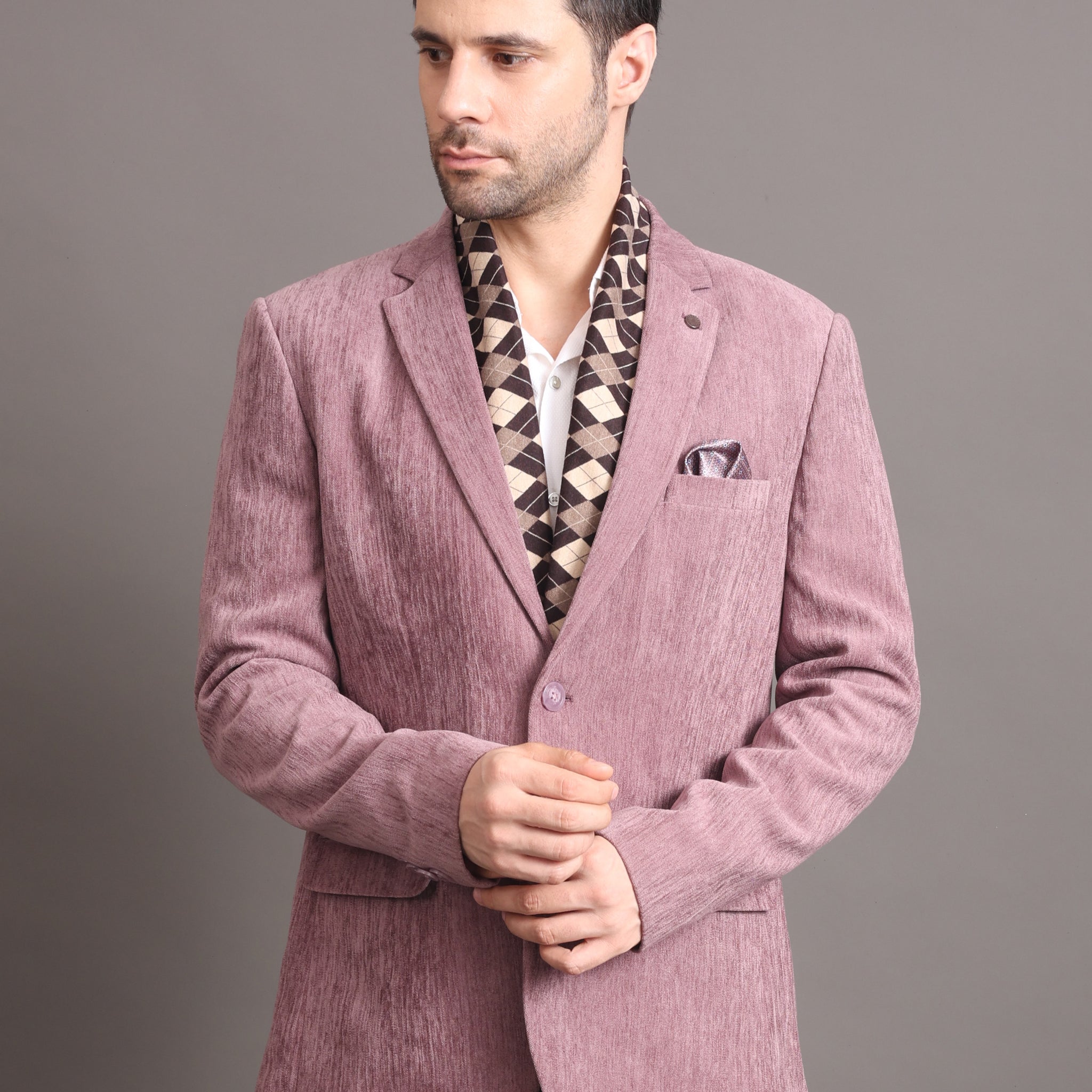 MEN'S TWEED PINK BLAZER