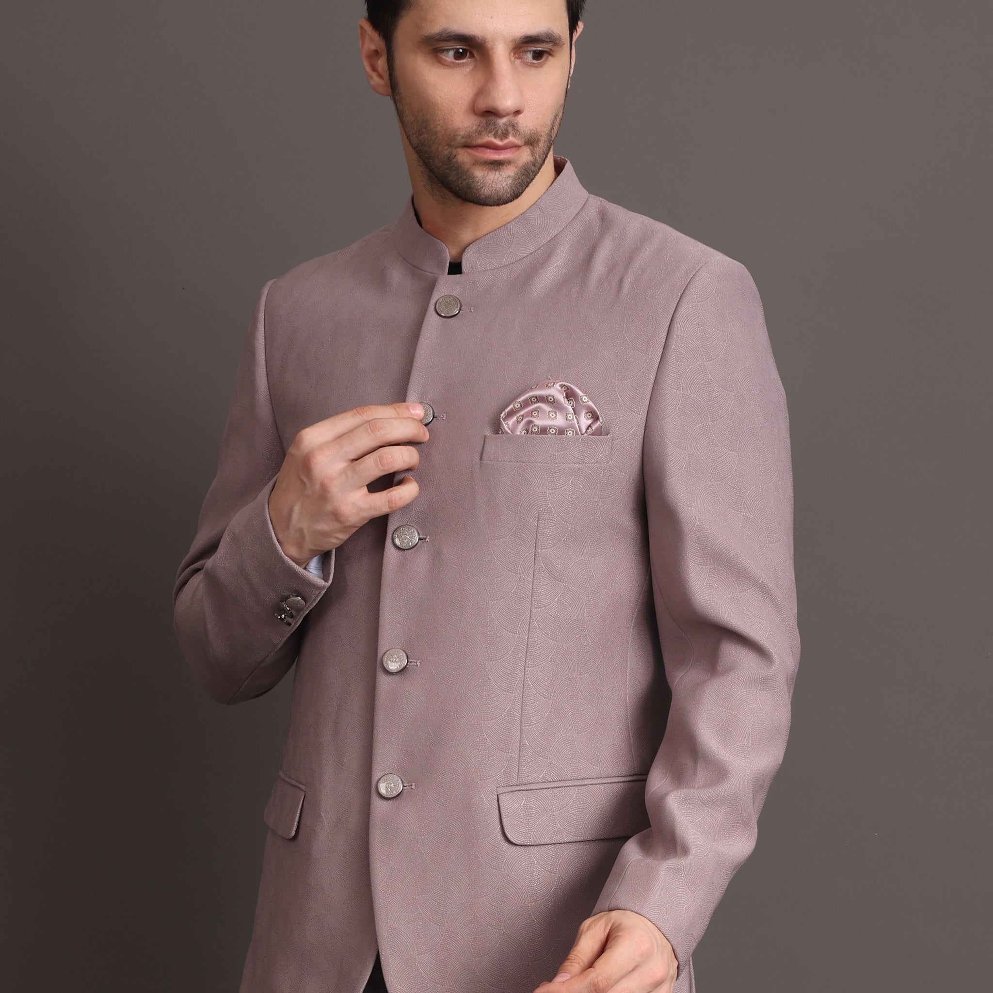 Men's Lavender 2 Piece Jodhpuri Suit
